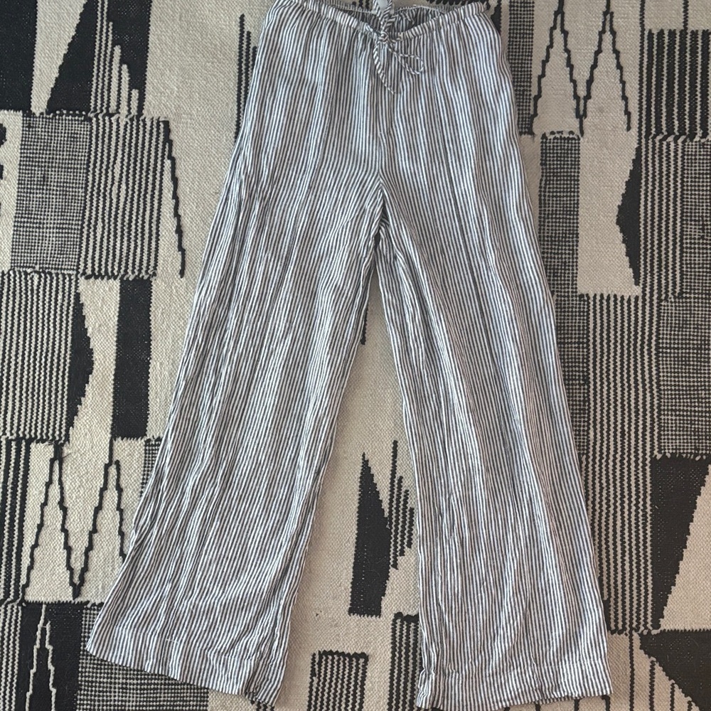 a new day Black and White Striped Wide Leg Pants